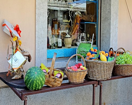 Local fresh fruit market stand